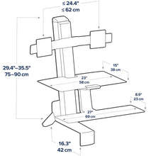 Load image into Gallery viewer, Workfit-S dual monitor sit-stand workstation